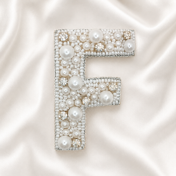 Stone & Pearl Alphabet 'F' Patch