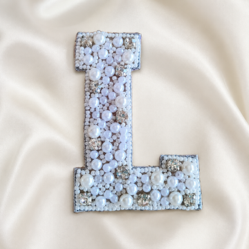 Stone & Pearl Alphabet 'L' Patch