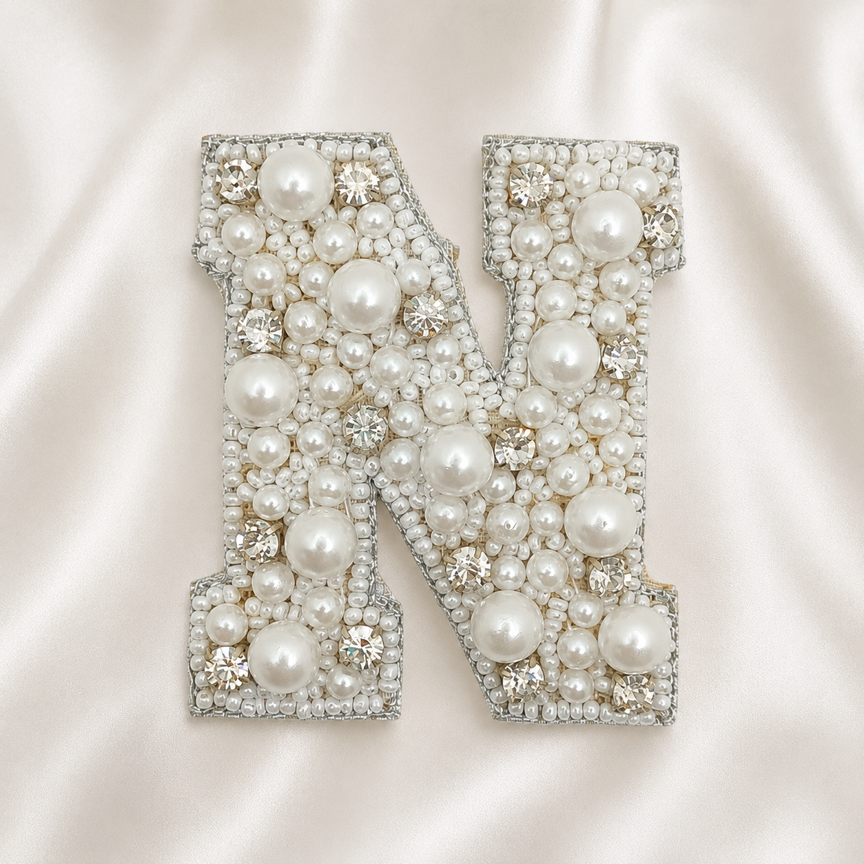 Stone & Pearl Alphabet 'N' Patch