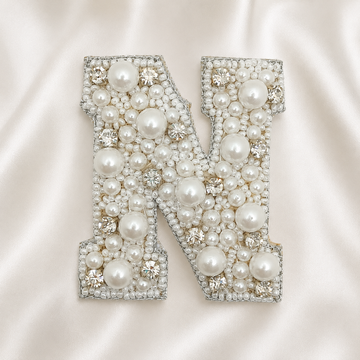 Stone & Pearl Alphabet 'N' Patch