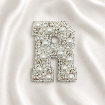 Stone & Pearl Alphabet 'R' Patch