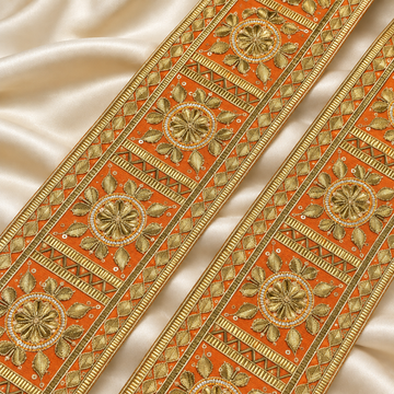 Wide Floral Medallion Gota Trim for Ethnic, Festive & Bridal Wear (Copy) (Copy)