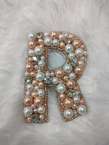 Stone & Pearl Alphabet 'R' Patch