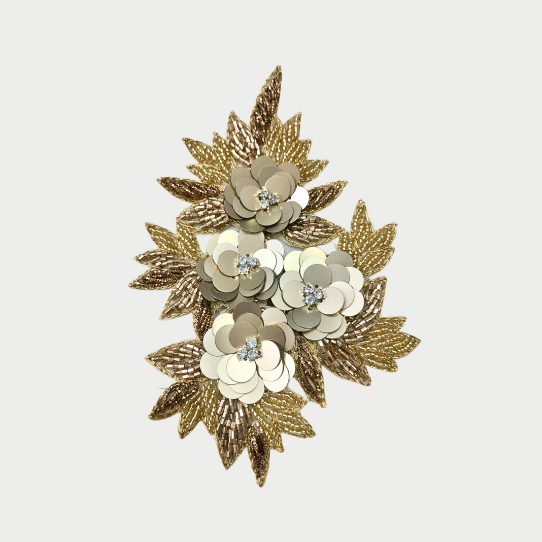 Antique Golden Sequin Zardosi Patch