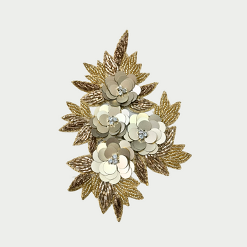 Antique Golden Sequin Zardosi Patch